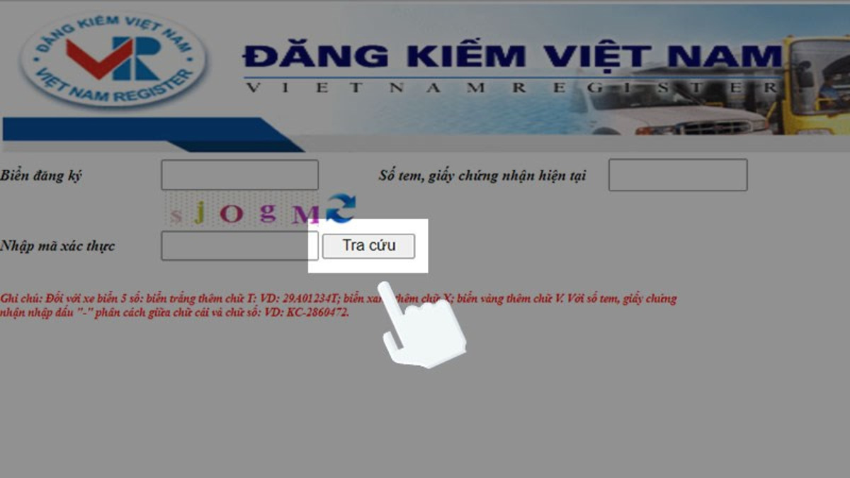 Hướng dẫn tra cứu biển số xe ô tô online trên website của Cục Đăng kiểm