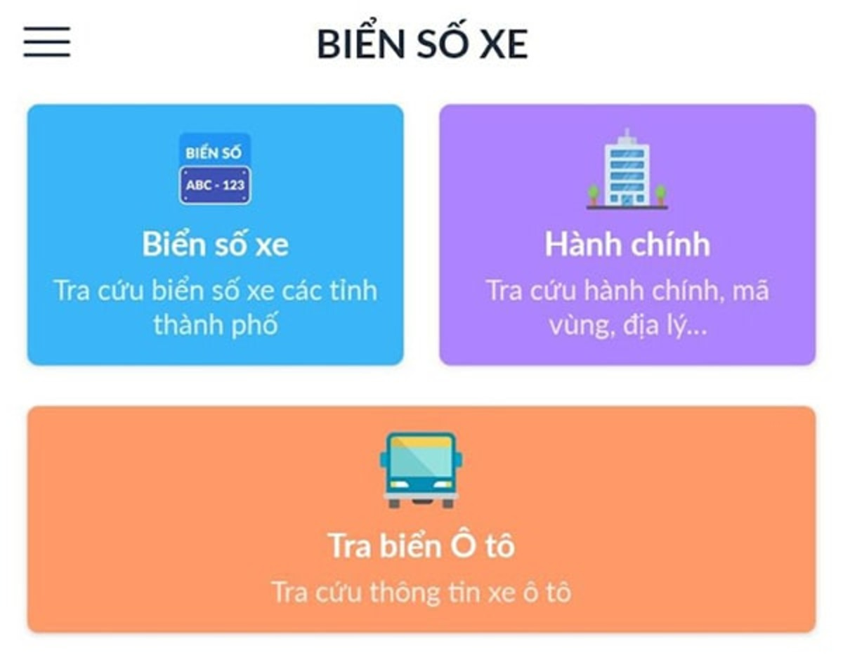 Tra cứu biển số xe ô tô thông qua app trên điện thoại thông minh