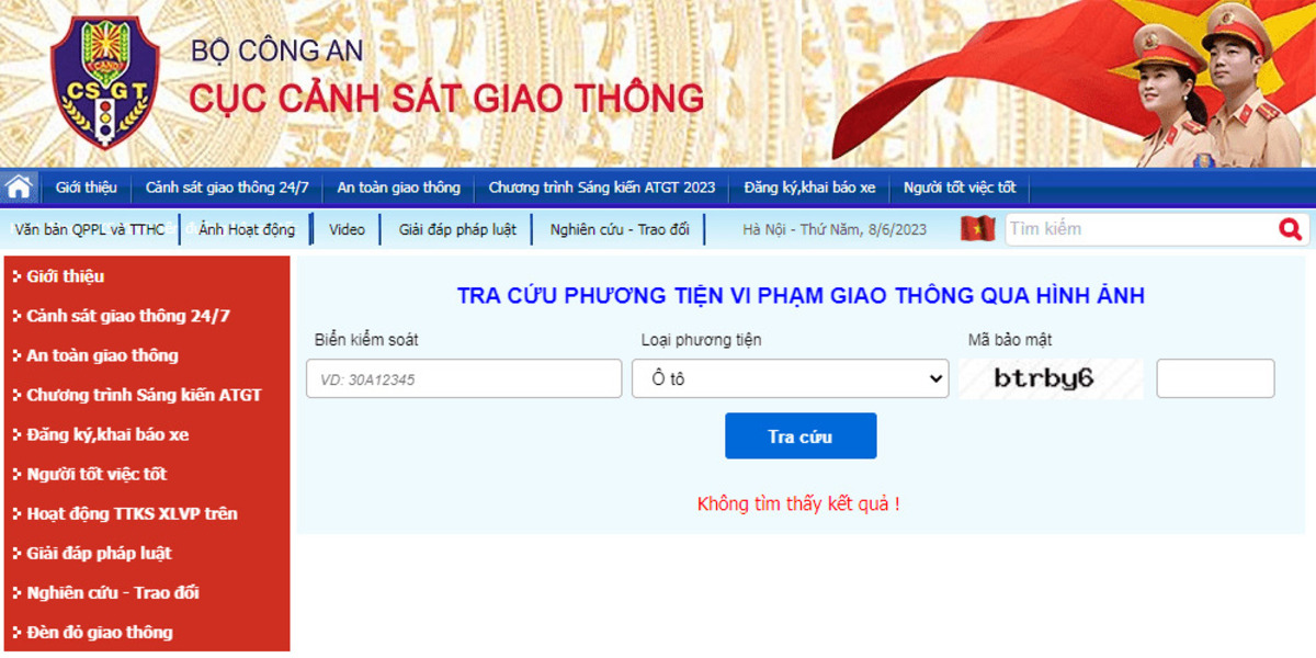 Check phạt nguội ô tô kèm hình ảnh