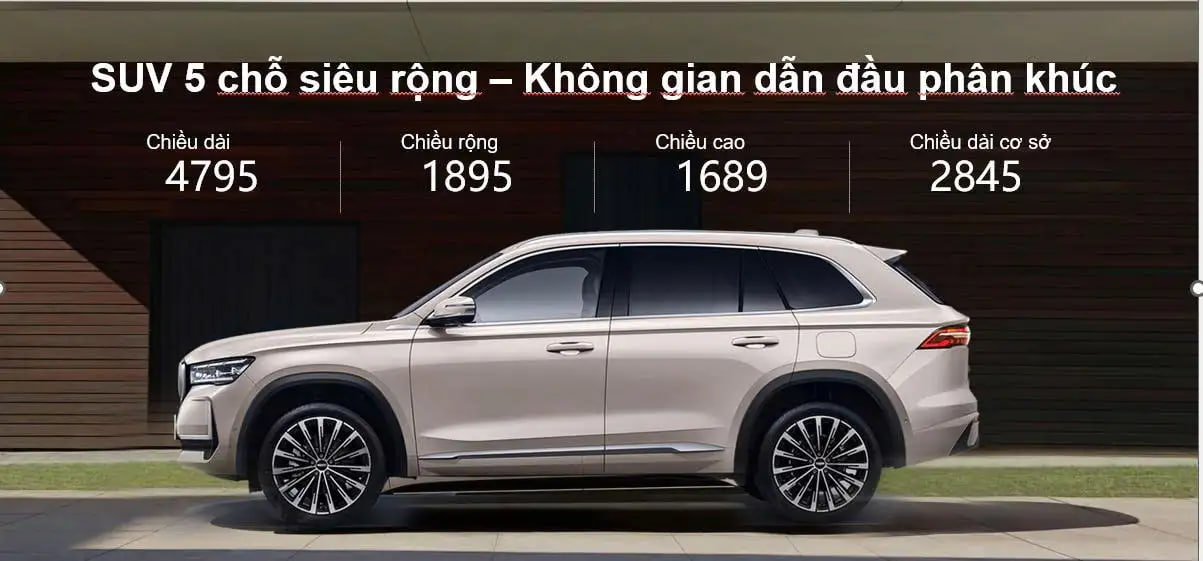 Kích thước chi tiết của xe 7 chỗ